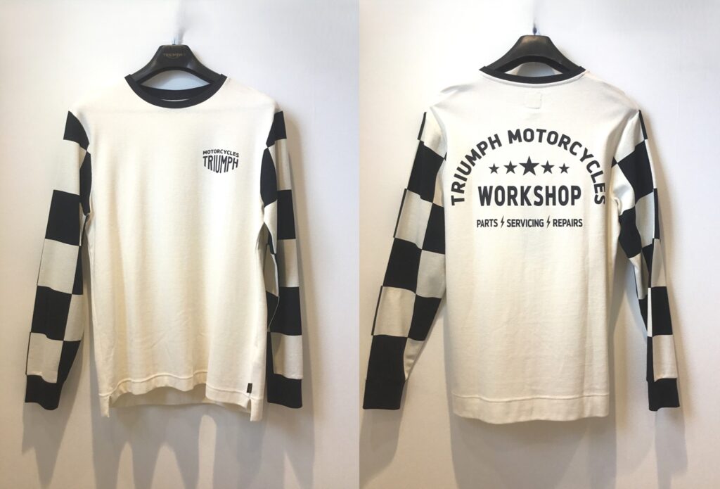 Harker Checkerboard Long Sleeve Waffle Tee / Bone