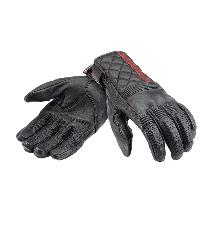 Sulby Leather Gloves / Black Red